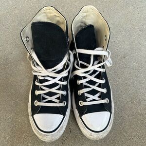 Black Platform Converse Hightops
